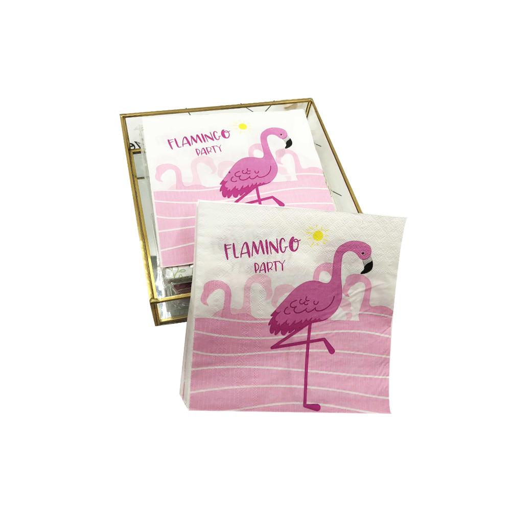 Factory direct color printed napkins, paper towels, flamingos, holiday food, square facial tissues.