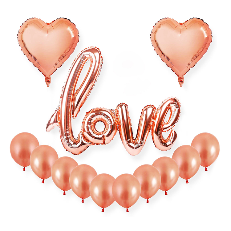 Love Valentine's Day Rose Gold Balloons Birthday Party Decoration Balloon For Party Decorations