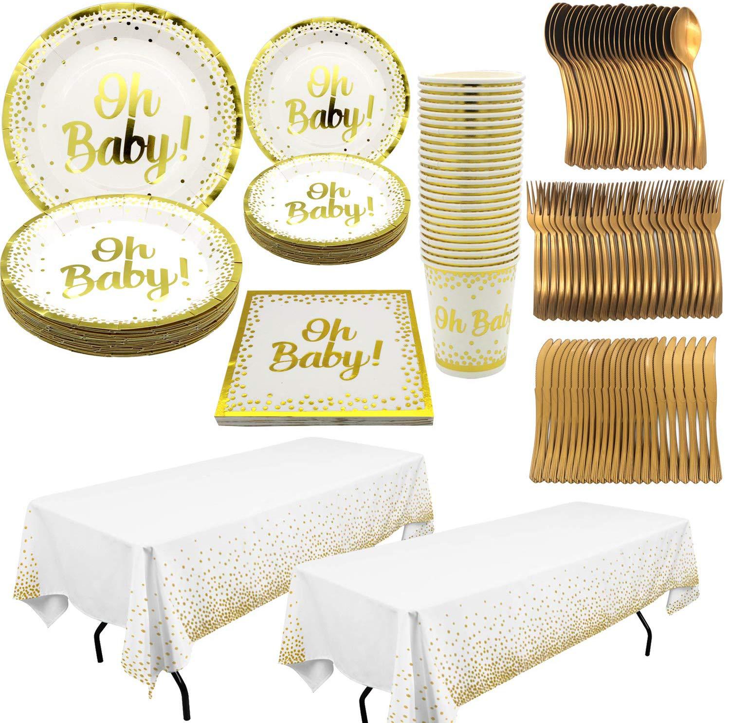 Gold stamping sex revealing table cloth paper cup paper plate birthday party tableware set tiktok pa