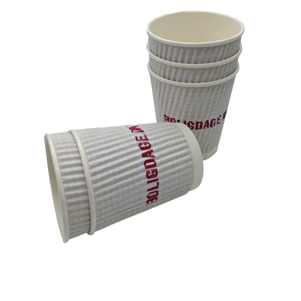 China Professional Customized Design Double Wall Ripple Paper Cup Hot Paper Water Cups