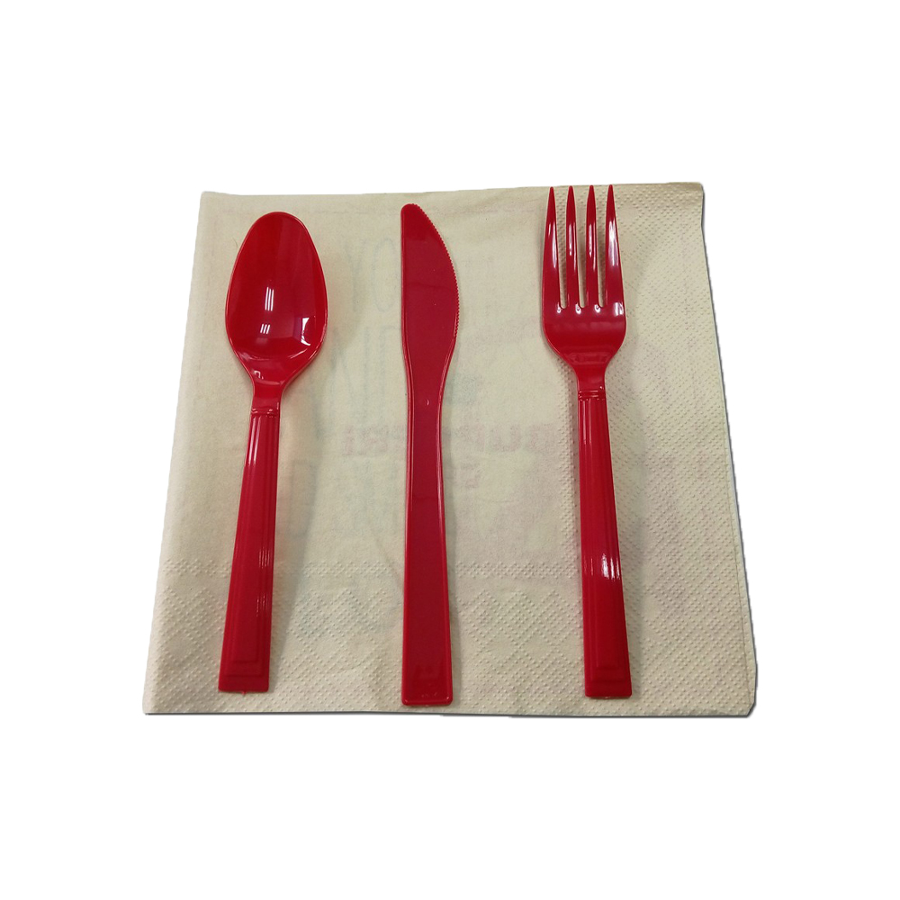 Wholesale good quality exquisite red tableware cutlery set